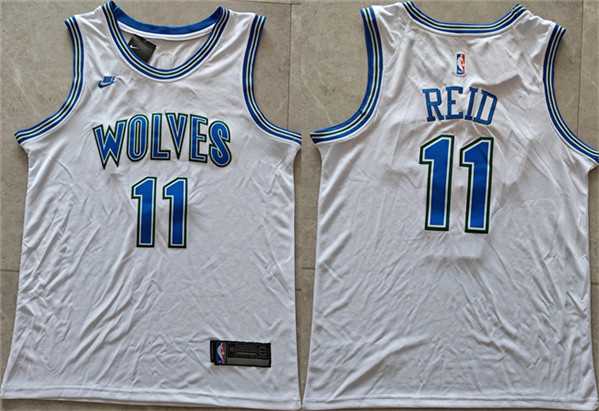 Mens Minnesota Timberwolves #11 Naz Reid White Stitched Jersey